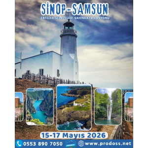 SİNOP - ERFELEK ŞELALELERİ - İNCEBURUN- HAMSİLOS - SAMSUN - ŞAHİNKAYA KANYONU Kültür Gezisi / 15-17 Mayıs 2026